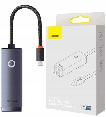 BASEUS PRZENOŚNY HUB ADAPTER SIECIOWY KARTA SIECIOWA USB-C DO RJ45 LAN 1GB