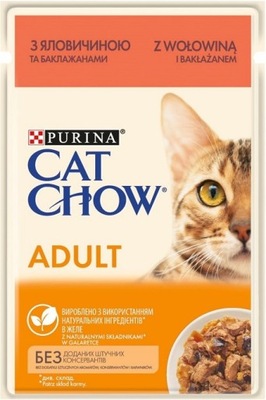 Purina Cat Chow Wołowina bakłażan w galaretce 85g