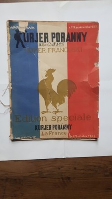 KURJER PORANNY - NUMER FRANCUSKI - Warszawa pazdziernik 1927