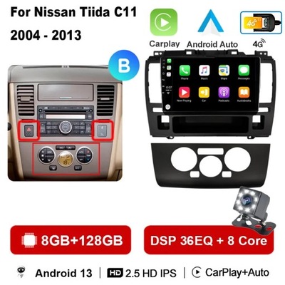 NAVEGACIÓN GPS DSP RADIO DE AUTOMÓVIL CON ANDROIDEM PARA NISSAN TIIDA C11 2004-2013 CARPLAY  