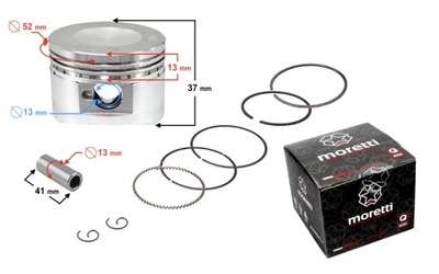 ПОРШЕНЬ MORETTI ATV 110 125 CCM 4T 52,40 MM КОМПЛЕКТ !