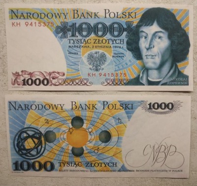 2079 - Projekt banknotu 1000 zł 1976 Andrzej Heidrich