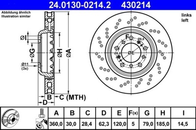 2X ДИСК ТОРМОЗНОЙ BMW ПЕРЕД 1/3 3,0-4,4 07-13 LE 24.0130-0214.2