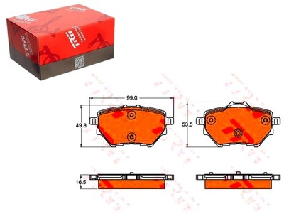 ZAPATAS DE FRENADO TRW 1609000680 1612911480 P61122  