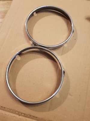 Рамки хром фара mercedes w108 фото №1