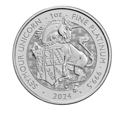 Platynowa moneta Bestie Tudorów: Jednorożec Seymour 1 oz
