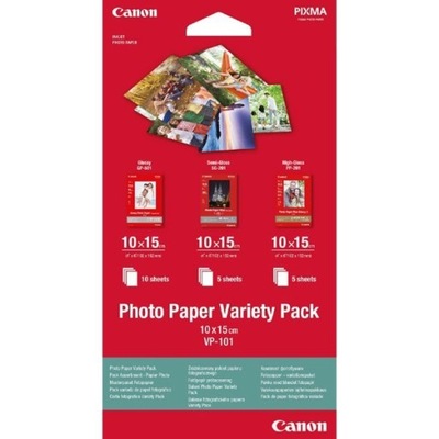 Canon Photo Paper Variety Pack VP-101, VP-101, foto papier, 5x PP201, 5x SG