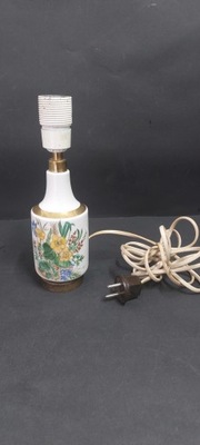Stara porcelanowa Lampa podstawa lampy ręcznie malowana vintage