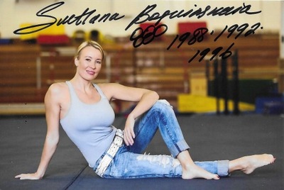 Autograf Svetlana Boginskaya, gimnastyka, złoto IO