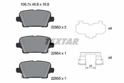 TEXTAR 2295301 ZAPATAS DE FRENADO  