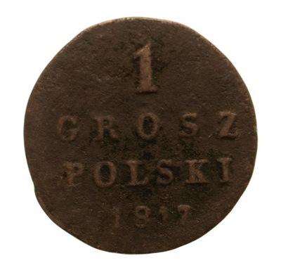 Aleksander I, 1815-25,1 grosz polski 1817,Warszawa