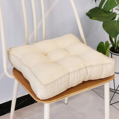 Miękki len zagęszczony poduszka na krzesło poduszka do siedzenia wypełnienie z bawełny PP ciepłe łóżko beżowy