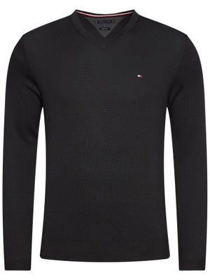 Sweter Tommmy Hilfiger Czarny z jedwabiem r. XXL