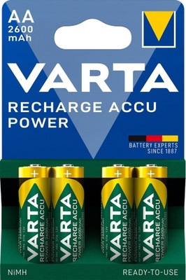 4X AKUMULATORKI VARTA R6 AA 2600MAH W PL