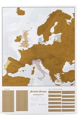 Mapa Europy zdrapywalna