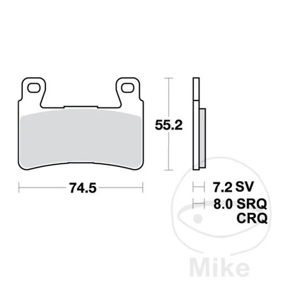 КОЛОДКИ ТОРМОЗНЫЕ ПЕРЕДНЯЯ TRW MCB703SV