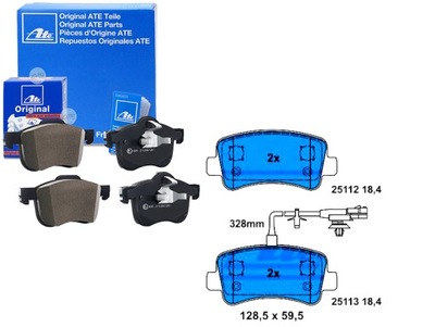 ATE КОМПЛЕКТ КОЛОДОК ШАЛЬМІВНИХ ATE, 13.0460-4858.
