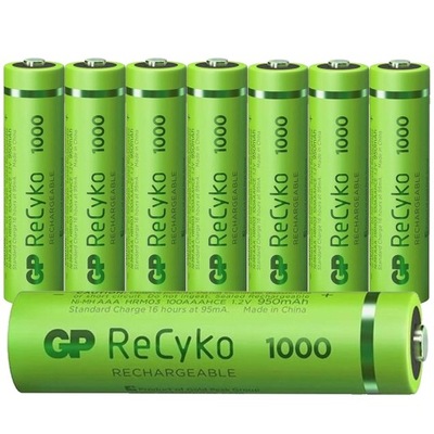 AKUMULATORKI baterie GP Recyko+ R3 AAA 1000mAh x8