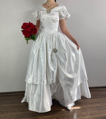 Piękna suknia ślubna z lat 80 vintage