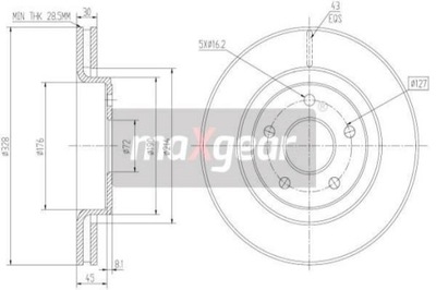 MAXGEAR 19-2323 DISCO DE FRENADO  