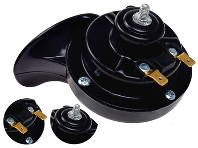 Сигнал звуковий клаксон черв'як 12v гучний 115db фото №1