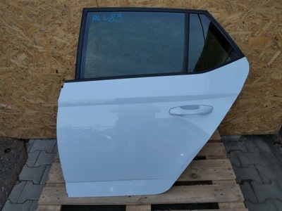 Skoda fabia iii двері ліва задня білий повний фото №1