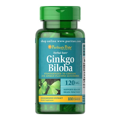 GINKGO BILOBA PURITAN'S PRIDE 100k MIŁORZĄB PAMIĘĆ