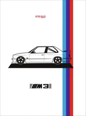 Plakat B2 BMW E30 M3 50x70cm 