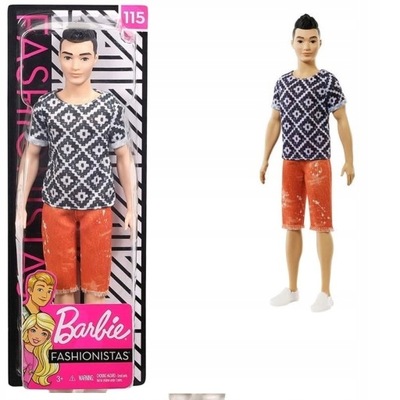 BARBIE FASHIONISTAS LALKA KEN NR 115 FXL62