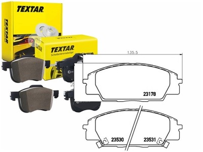 КОЛОДКИ ТОРМОЗНЫЕ TEXTAR 06450S5TE00 45022S2AE10 45