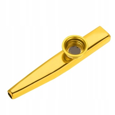 KAZOO W FUTERALE ZŁOTE METALOWE INSTRUMENT