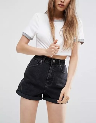 ASOS SPODENKI JEANSOWE PODWIJANE