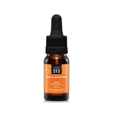 LABS 212 WITAMINA D3 + K2MK7 LIQUID SUPLEMENT W POSTACI PŁYNNEJ 10 ML