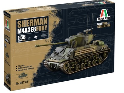 Model do sklejania Italeri Sherman M4A3E8 Fury 25772