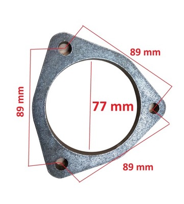 FLANSZA RURY WYDECHU TŁUMIKA 76 77 mm