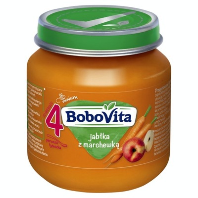 BOBOVITA Jabłka z marchewką po 4 m-cu 125g