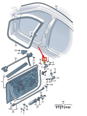 Audi e-tron gt передня частина left upper door hinge 9j1831411a фото №1