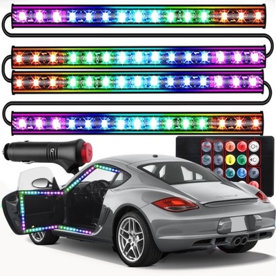 ILUMINACIÓN DIODO LUMINOSO LED RGB INTERIOR COCHE AUTO BRIDA  