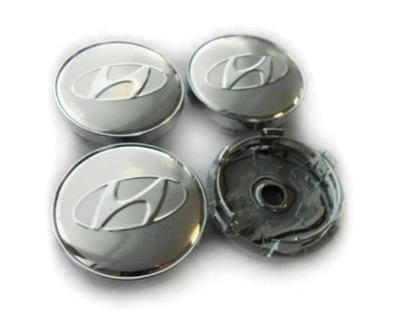 4 NUEVO TAPACUBOS KOLPACZKI HYUNDAI 60 MM PLATEADO  