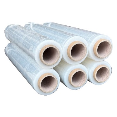 FOLIA STRETCH PRZEZROCZYSTA STRECZ TRANSPARENT 2,5 KG ROZCIĄGLIWOŚĆ 6 SZTUK