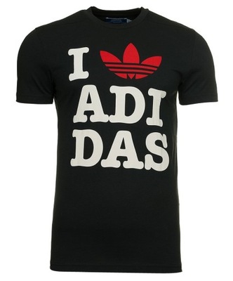 Adidas Originals czarna koszulka t-shirt I Love Adidas M