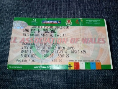 Bilet Walia - Polska - 13.10.2004