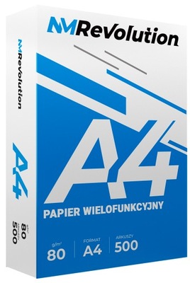 PAPIER KSERO BIAŁY A4 80 G/M2 500 ARKUSZY RYZA