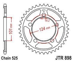 ENGRANAJE PARTE TRASERA JT 42-ZEBY SUPERMOTO 950 2006-2008  