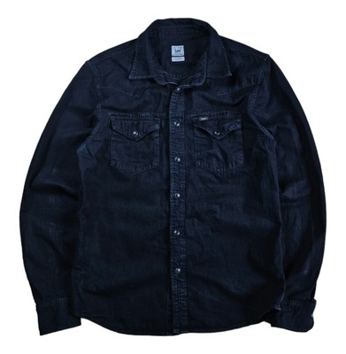 Koszula Jeansowa LEE WESTERN SHIRT Męska Czarna Dżins Denim M