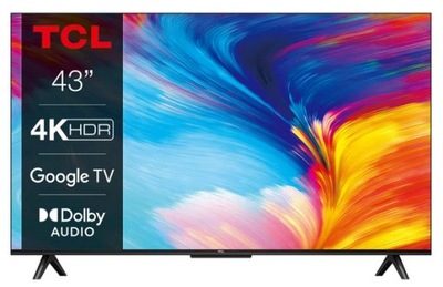 TCL 43P631 LED 43" 4K UHD Google TV Smart TV Wi-Fi Netflix YouTube Disney+