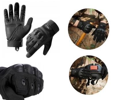 Rękawiczki rękawice taktyczne trekkingowe dotykowe czarne L Nils NC1798
