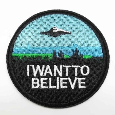Naszywka Archiwum X Files Want Believe UFO okrągła