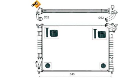Радіатор mini cooper 1,6 02- nrf фото №1