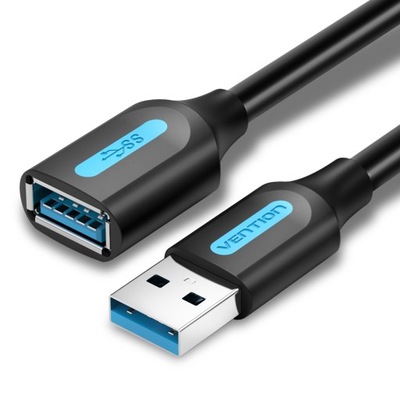 VENTION SOLIDNY PRZEDŁUŻACZ KABEL PRZEWÓD USB 3.0 MĘSKI DO USB ŻEŃSKI 1M